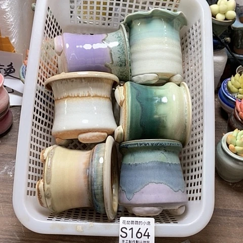 紫砂花盆164微瑕品口径7到8左右