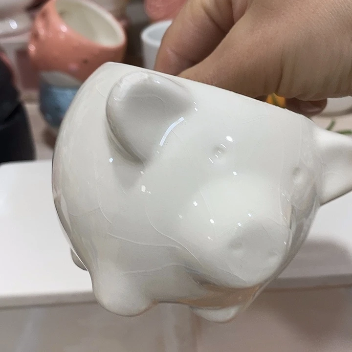 陶盆有孔 瑕疵针孔漏釉介意勿拍口 7高7