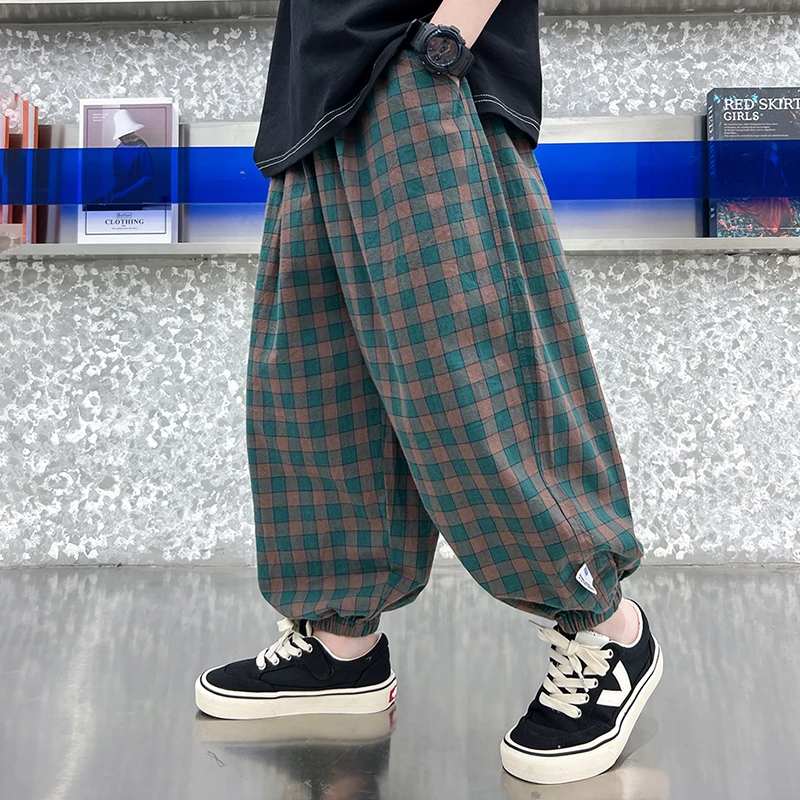 儿童装男童夏装防蚊裤2025新款夏季男孩裤子大童休闲宽松薄款工装