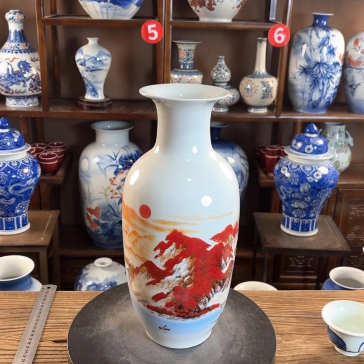 瓷片景德镇陶瓷赏瓶