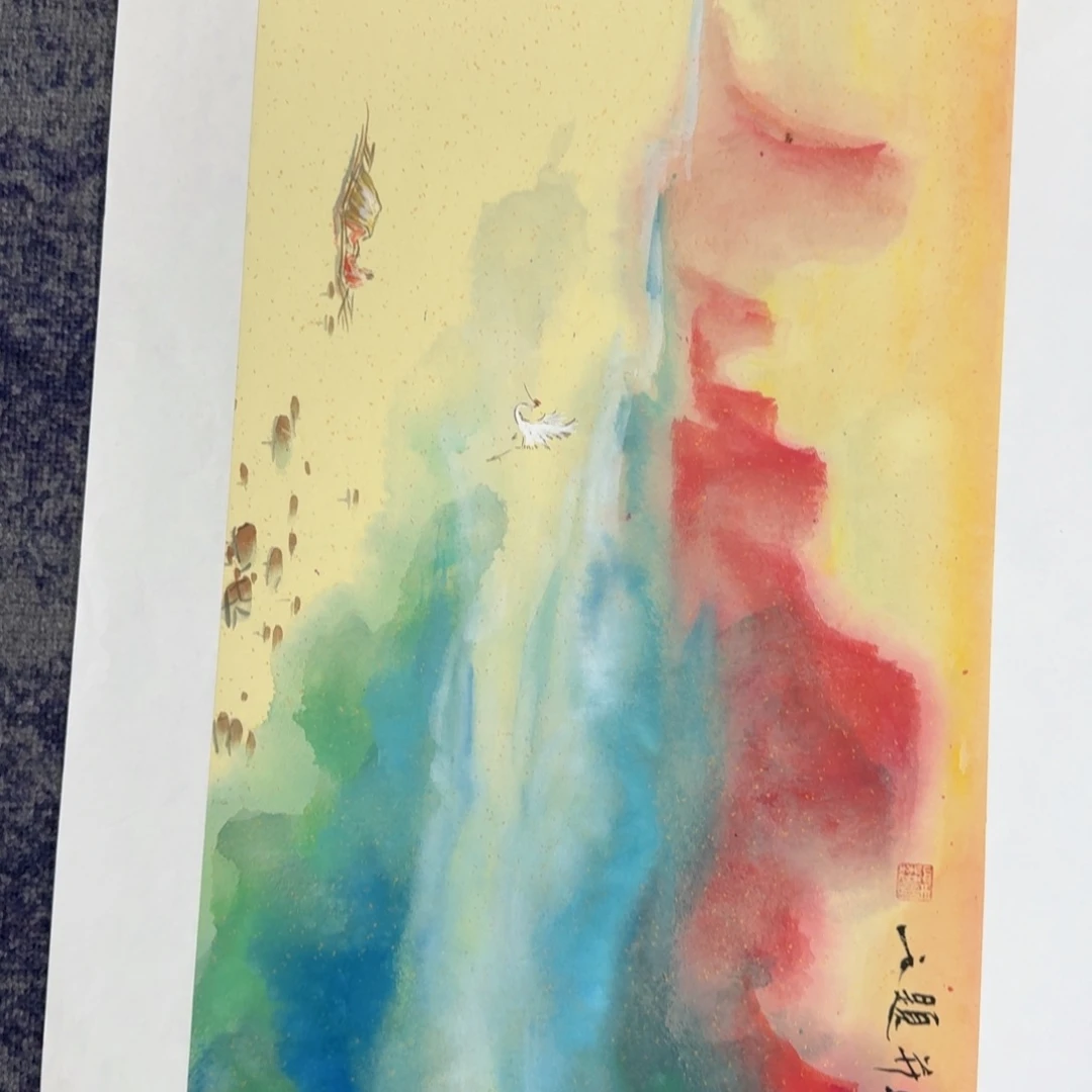 国画纯手绘山水花鸟