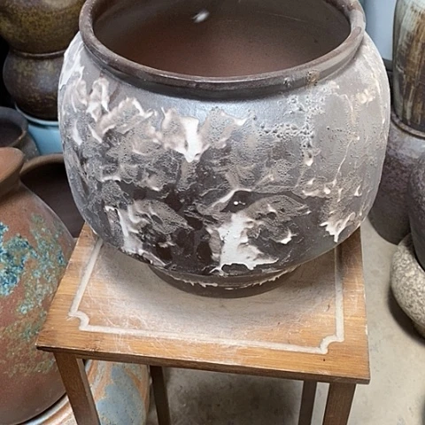 紫砂花盆口22高度26蘑菇