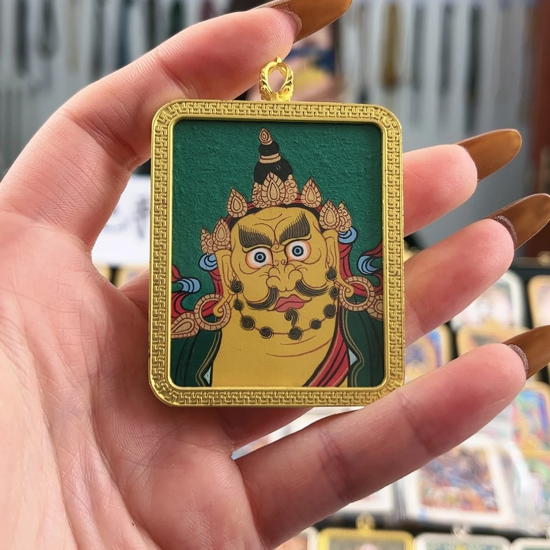 吊坠黄财神半身纯手绘