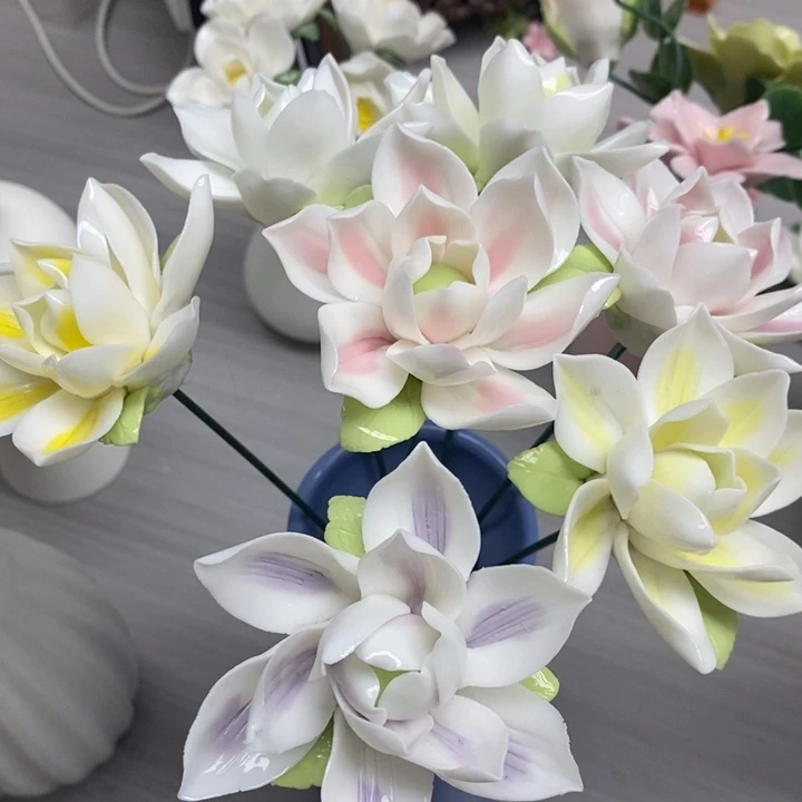 陶瓷陶瓷材料茉莉花
