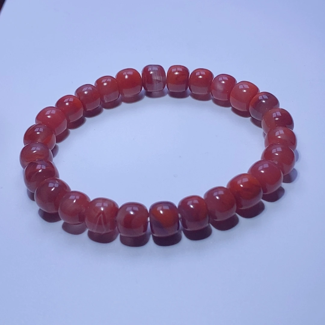 南红玛瑙未镶嵌手串卡8