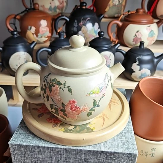 建水紫陶复烧茶壶全品2号200cc