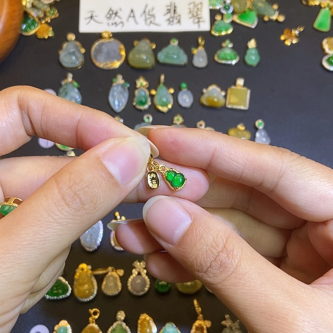 翡翠银S925镶嵌吊坠(不含链)