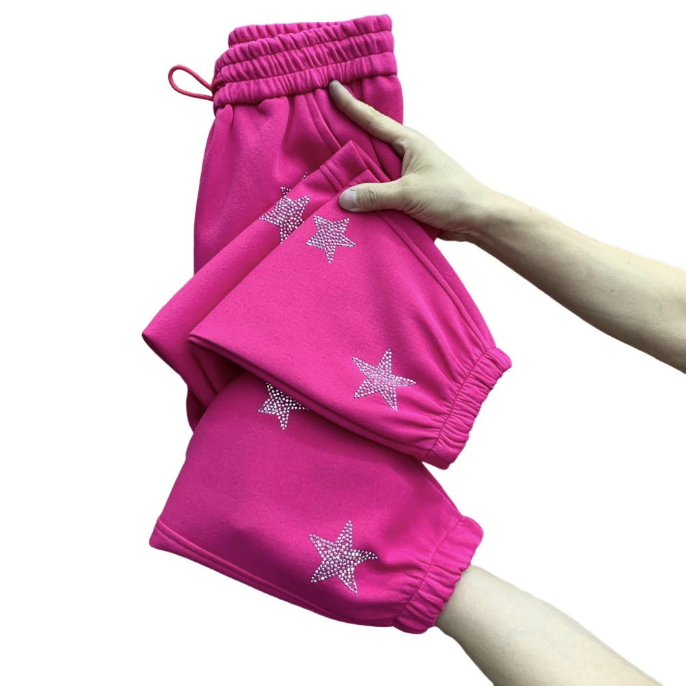 DX7999春季新款彩色重工九分休闲女裤（裤长90cm左右）