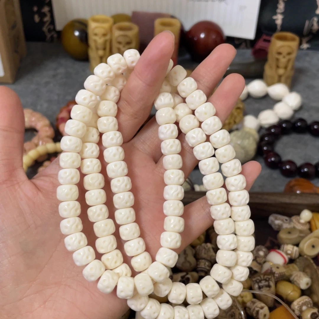 紫***风鹿骨手串/手链108瓷白