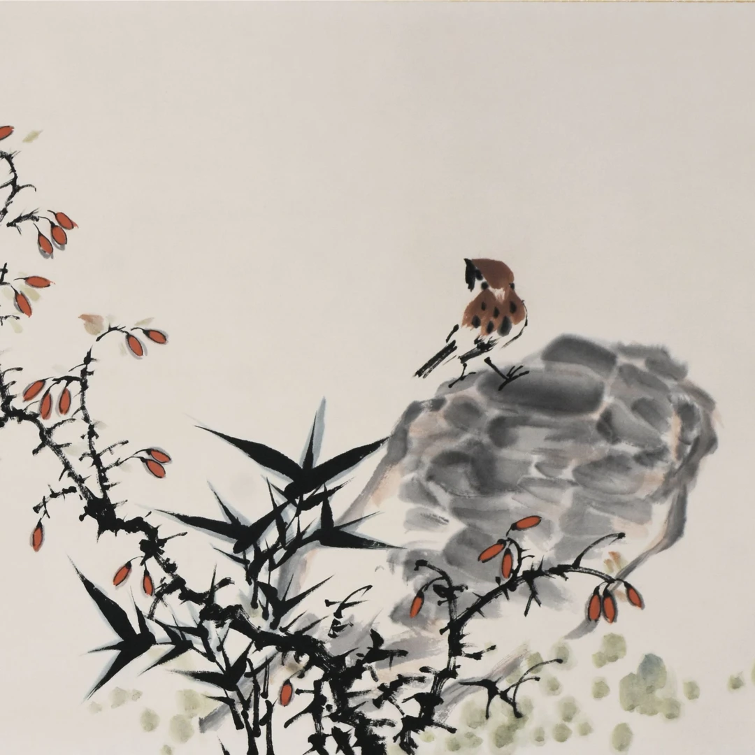 HM10026 麻雀 43×51 纸本立轴 1.9平尺