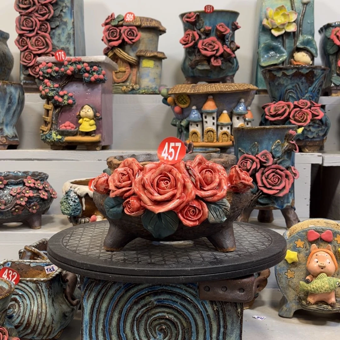 陶瓷微瑕457 号陶然花盆厂家直销