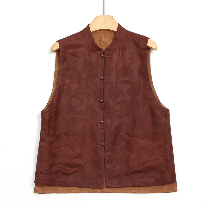 新中式国风红云纱马甲    02351-5PP