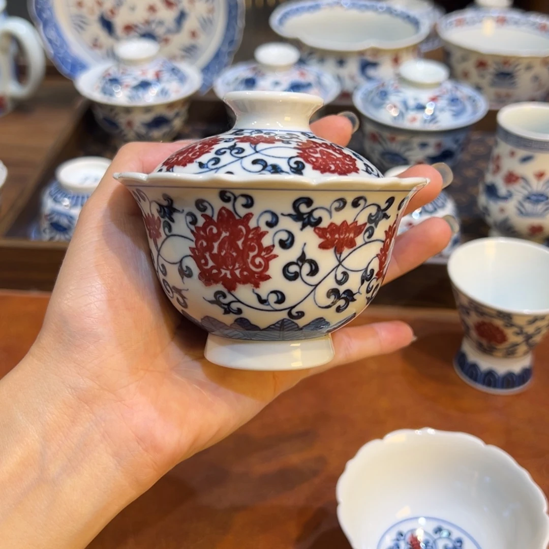 陶瓷摆件景德镇陶瓷茶器百宝箱