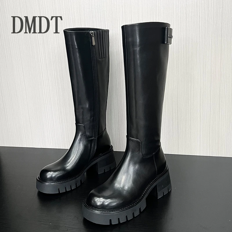 【DMDT服饰】新品“脚步的伴侣”拉链高筒显高女潮流靴子B108
