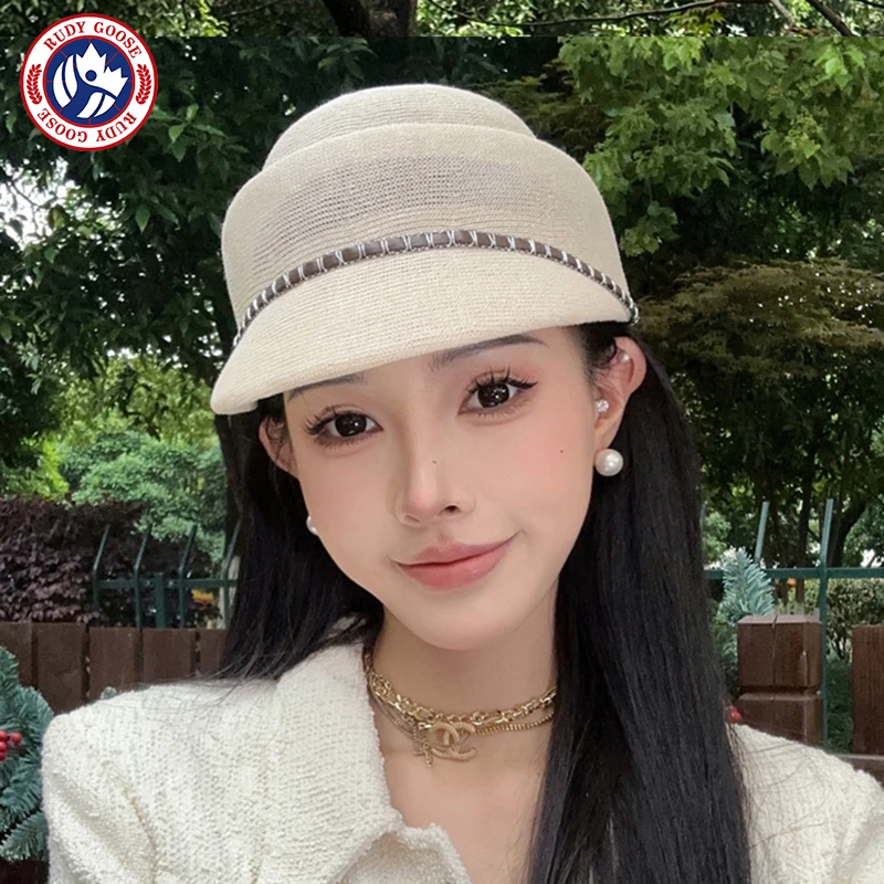 RUDY GOOSE鸭舌帽女夏季薄款透气英伦马术帽显脸小气质遮阳太阳帽