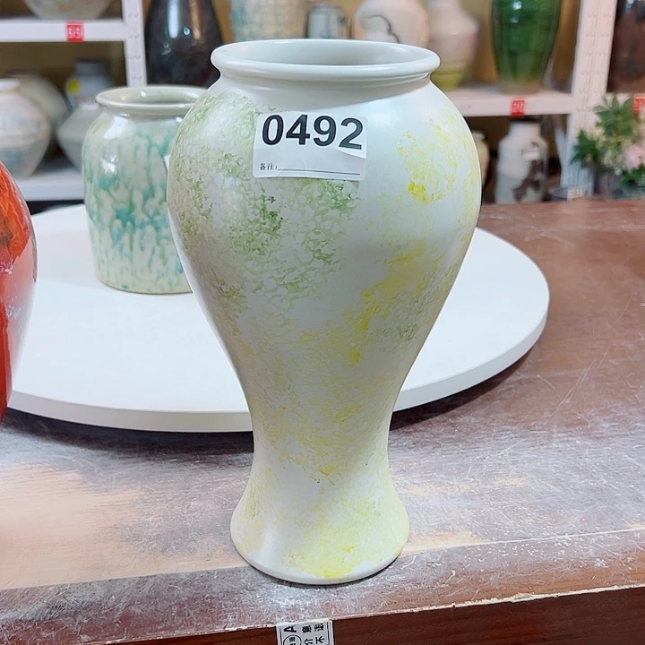 摆件高29口10。陶瓷花瓶摆件。0492