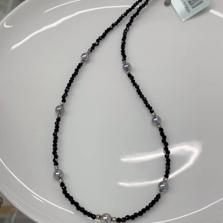 套链银S925镶嵌海水珍珠4-5mm