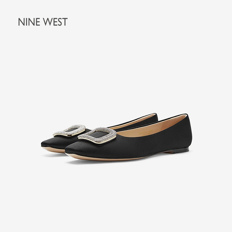 NineWest玖熙女鞋2025秋季新款法式轻奢气质方头浅口不累脚女单鞋