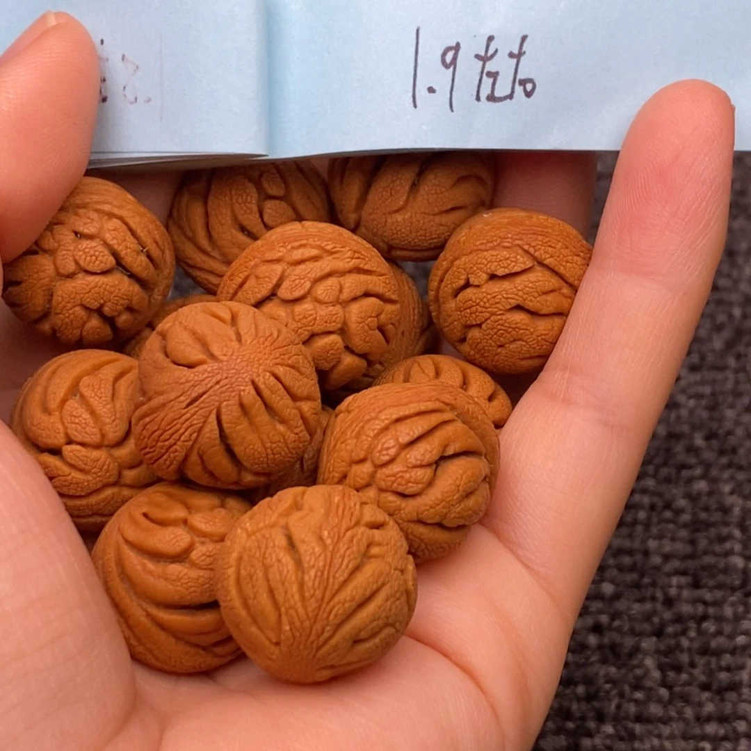 秦岭山脉龙纹桃核 14k