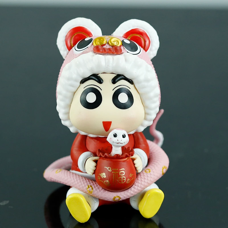 2025蛇年 蜡笔小新手办 新年元宵春节桌面汽车摆件送男生礼物公仔