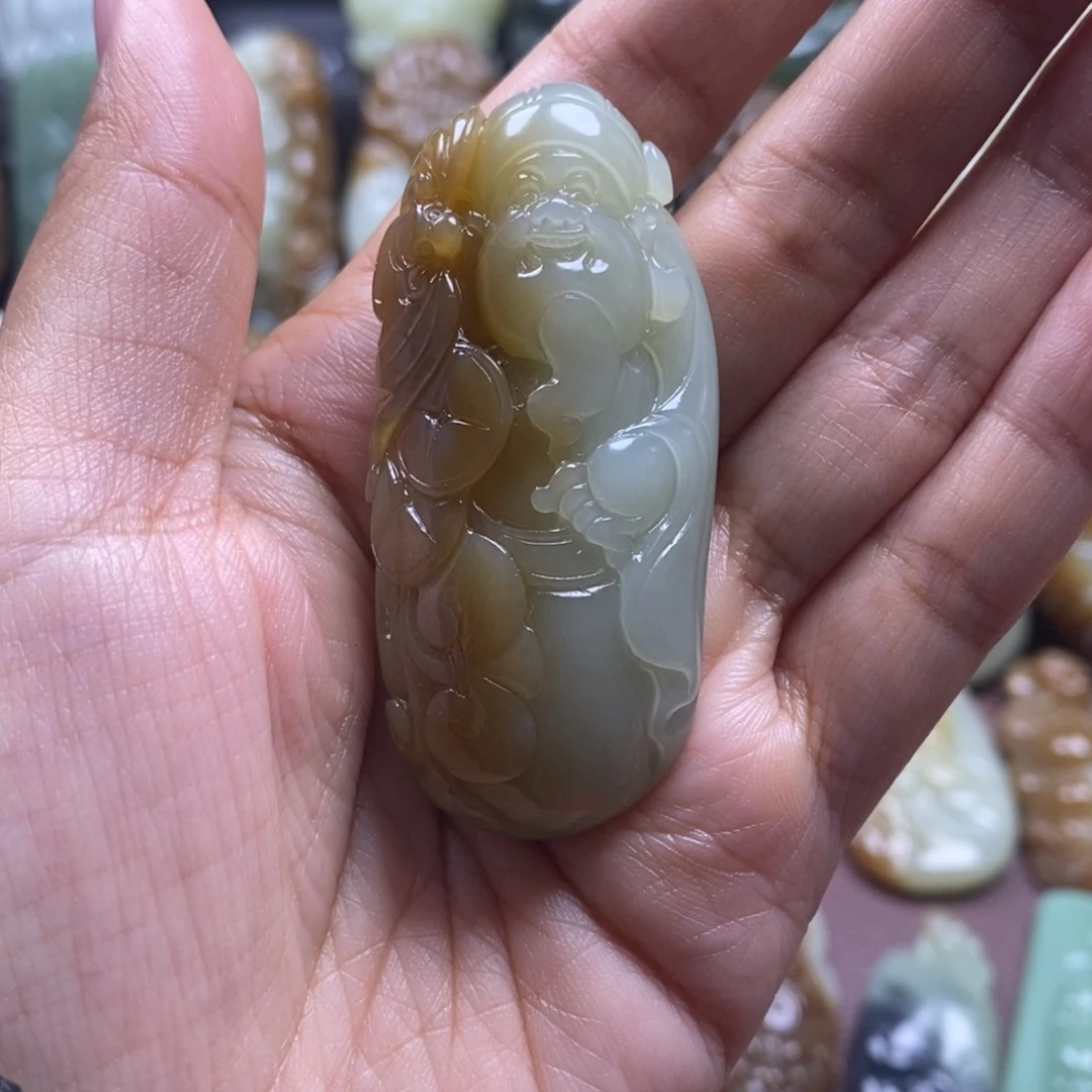 吊坠(不含链)未镶嵌和田玉（糖玉）阿****9