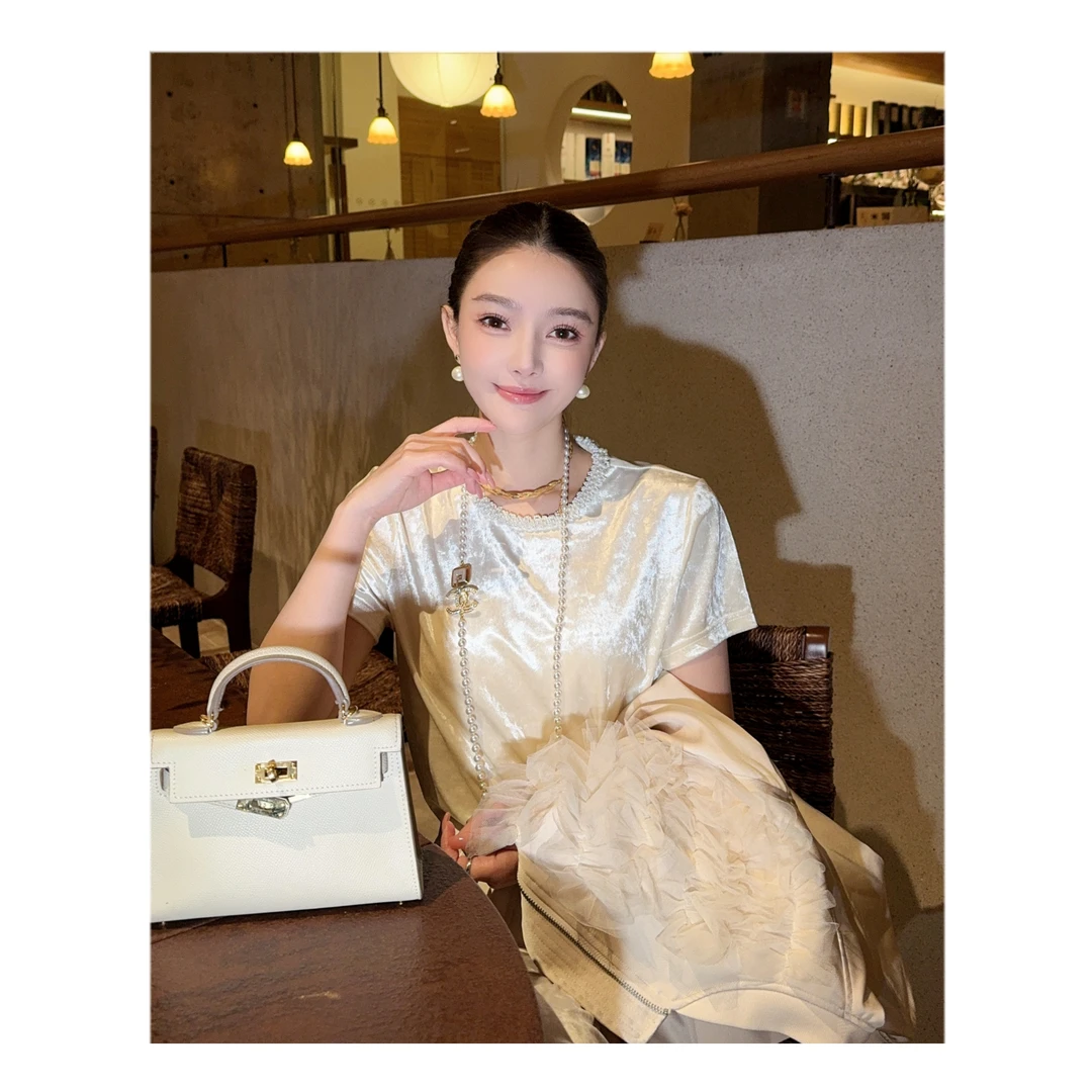 7-【珍珠套装】宝儿家含幂BFXQ51725102早春手工钉珠醋酸丝绒套装