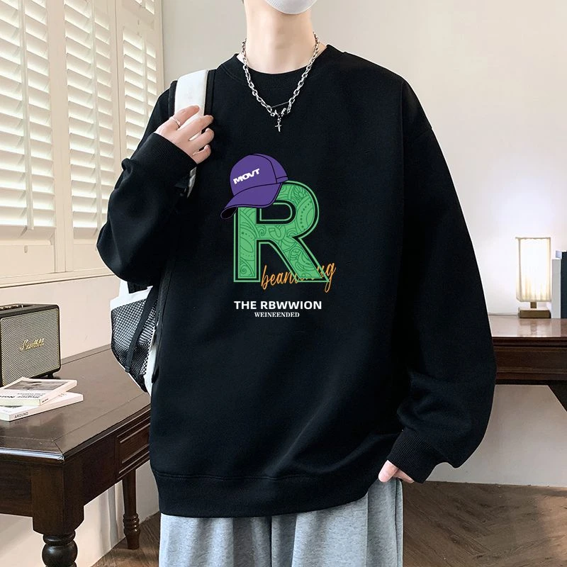 元赫新款长袖t恤男春秋季青少年潮流潮牌卫衣初中高中学生打底衫T