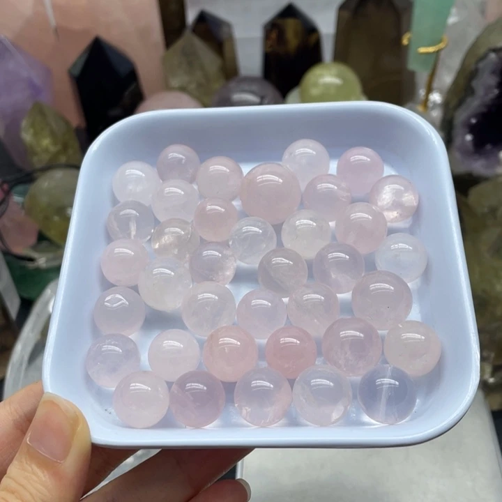 槐***h水晶珠宝半成品未镶嵌粉水球24