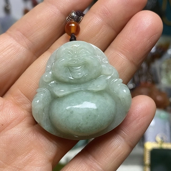 翡翠未镶嵌吊坠(赠链)