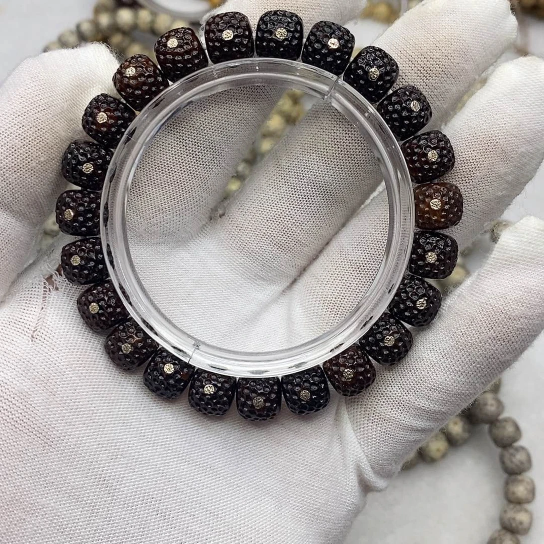 星月菩提手串10黑金龙鳞