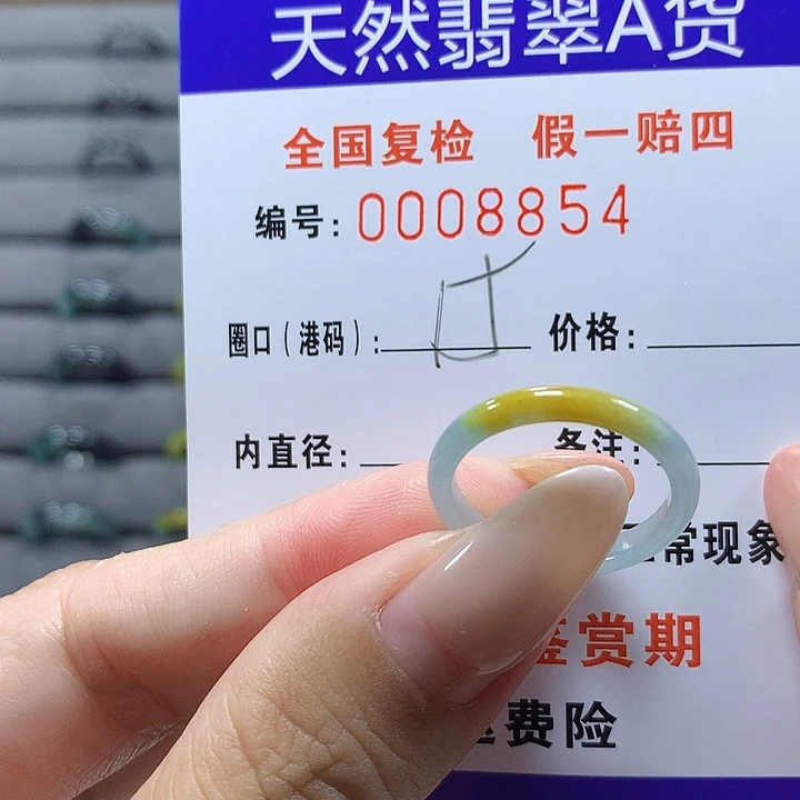 未镶嵌戒圈翡翠8854