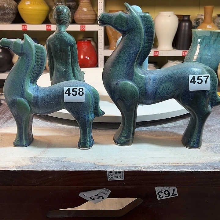 江***雪花瓶白泥458，457，摆件