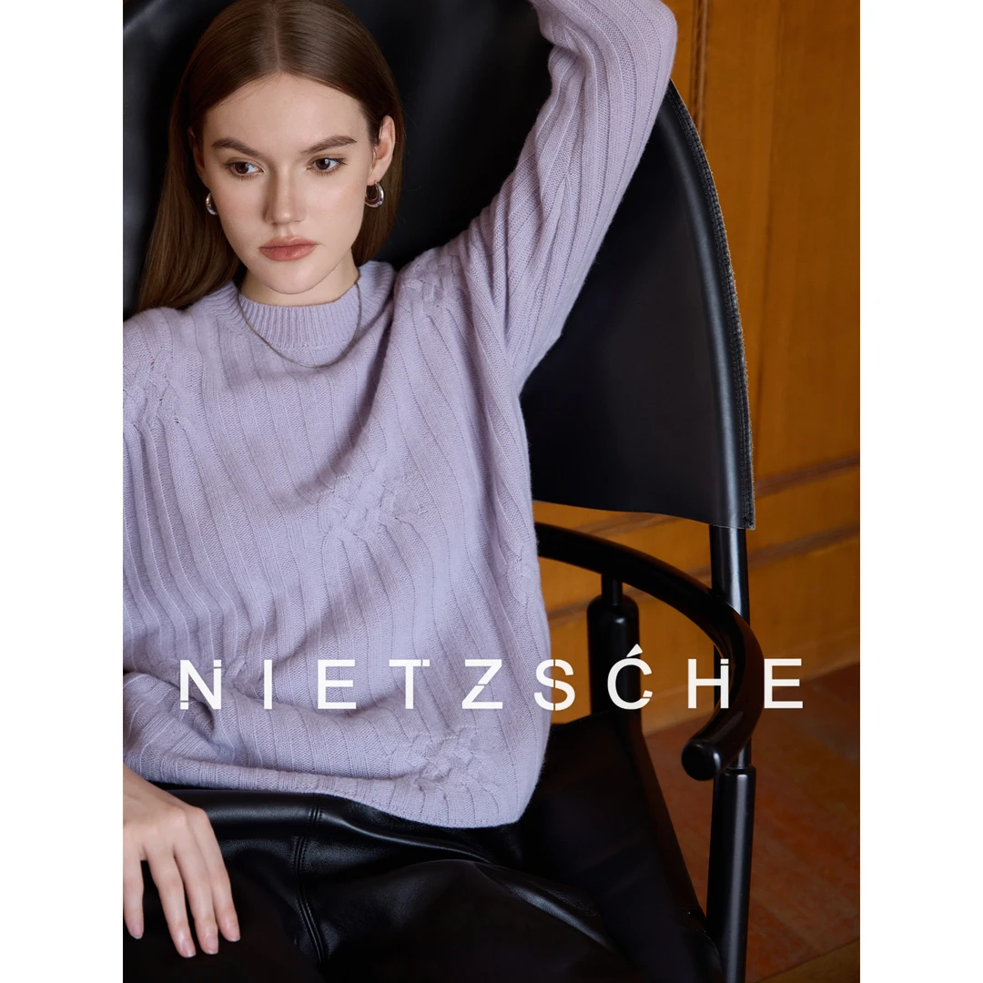 Nietzsche｜扭花羊绒衫｜软糯舒适 自带高级感 重磅立体毛衣69986