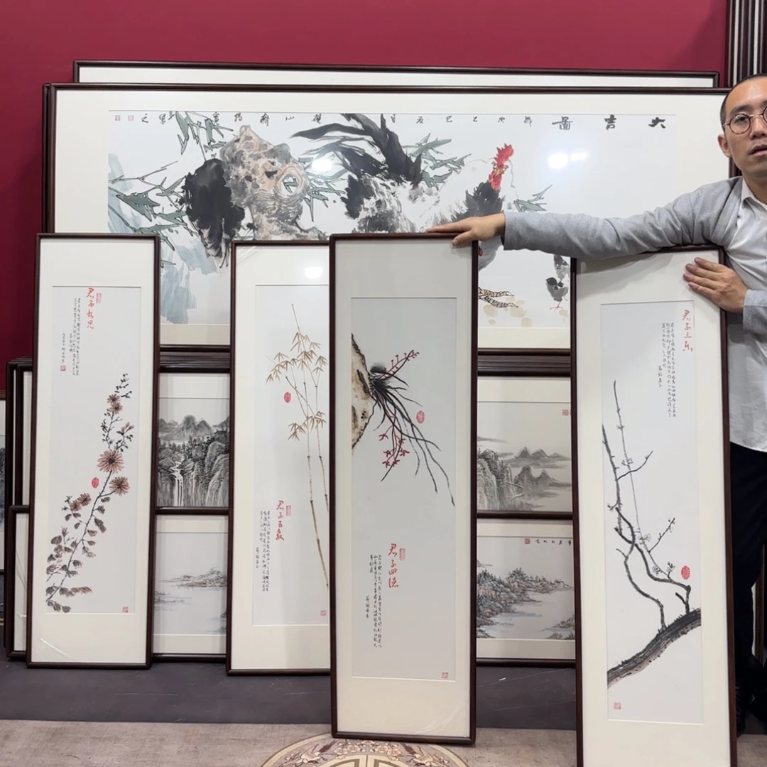 国画手绘作品120/33四副