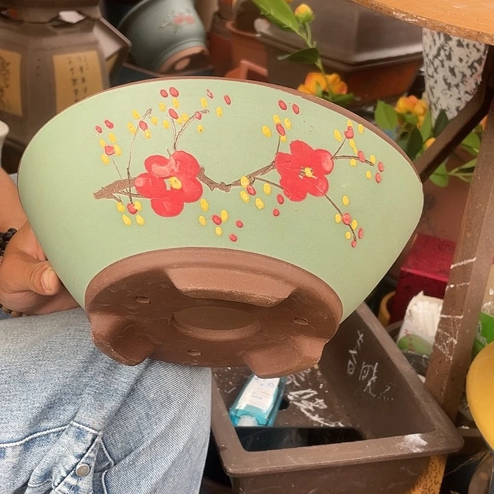 绿斗盆点菜小号花盆紫砂花盆紫砂