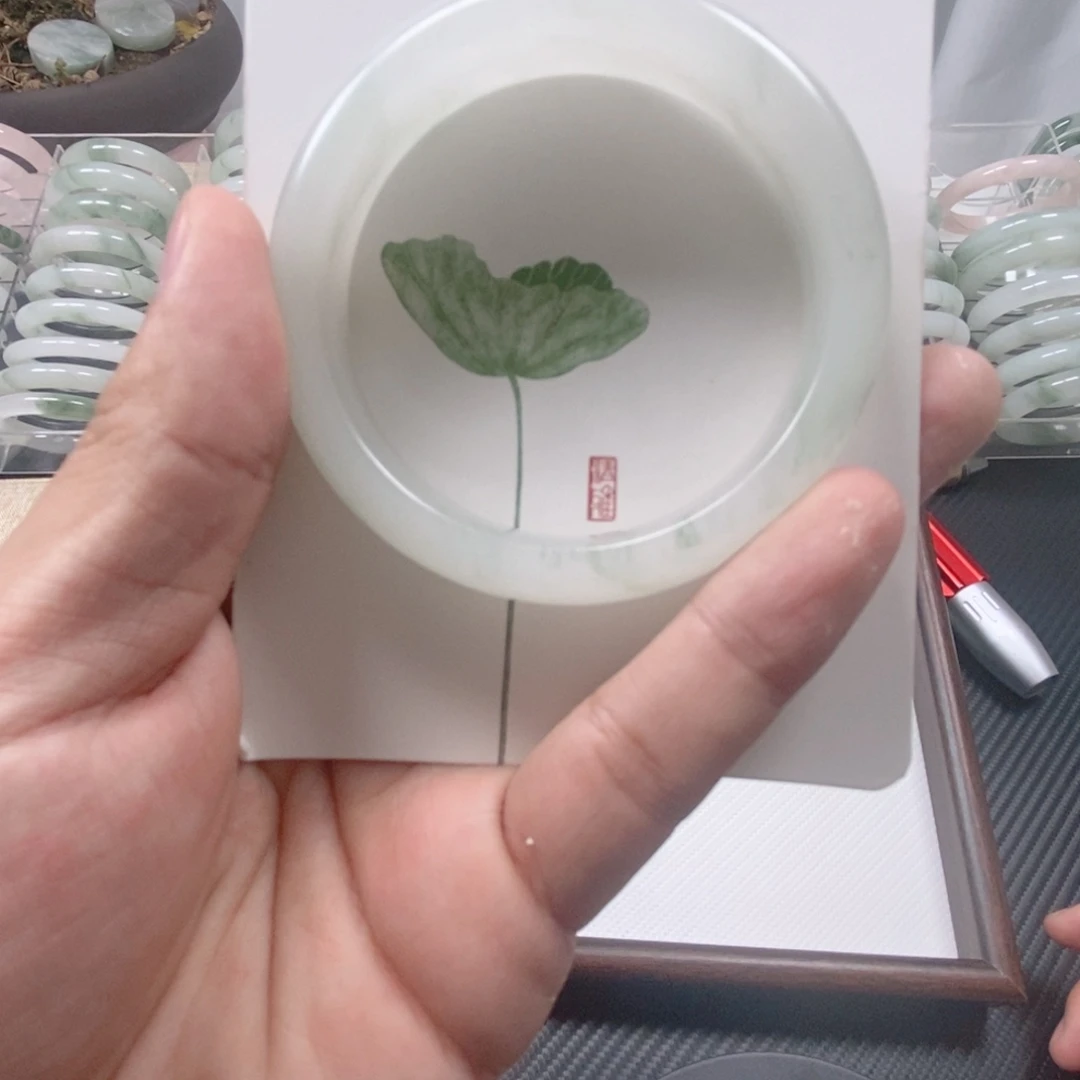 石英质玉（金丝玉）未镶嵌手镯4-9-55.7