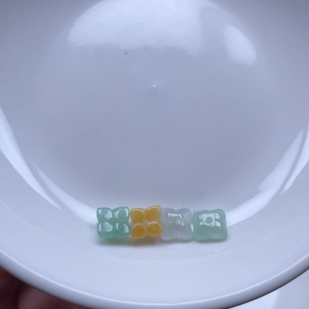 翡翠散珠通孔冰花卡6+