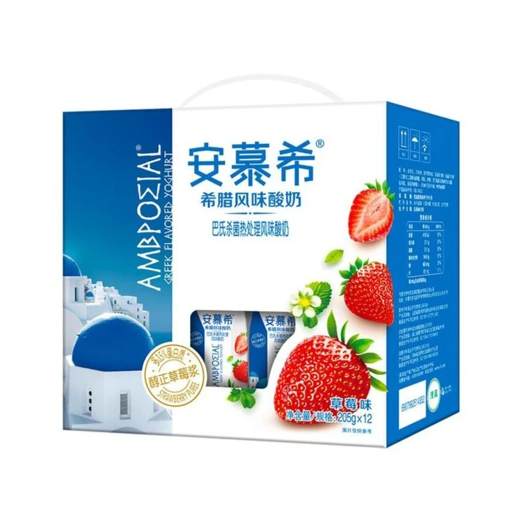 【10月~11月日期】伊利安慕希希腊风味酸奶草莓味（205g*12）