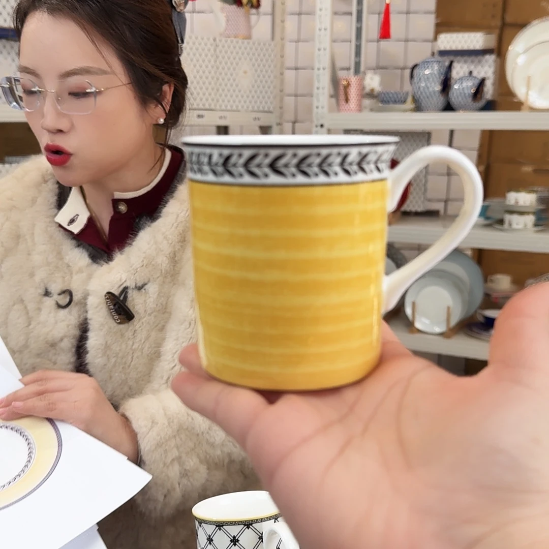 骨瓷马克杯370ml一个外贸骨瓷