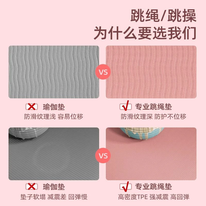 德国高端室内静音跳绳垫运动减震缓解关节垫子家用防滑加厚垫