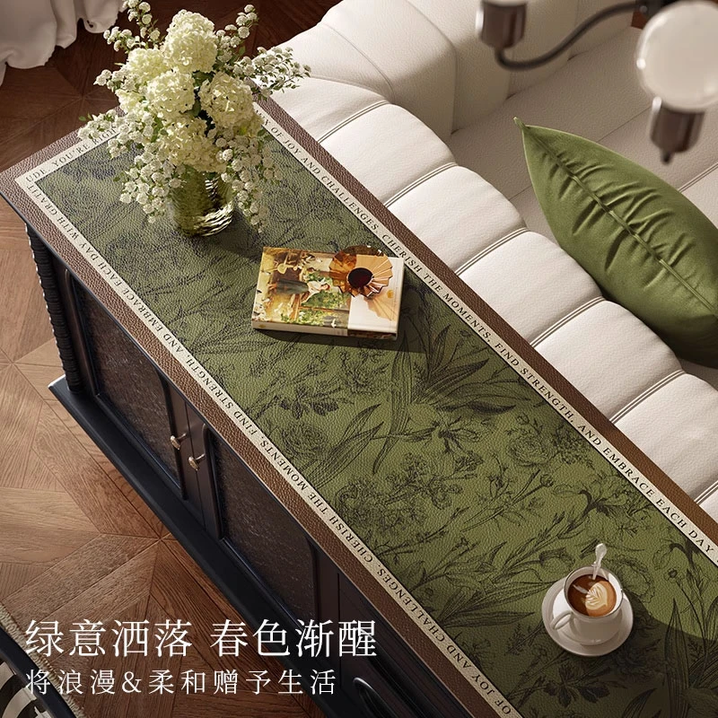 范居野望pvc电视柜垫边柜保护垫防水防油美式中古风轻奢高档