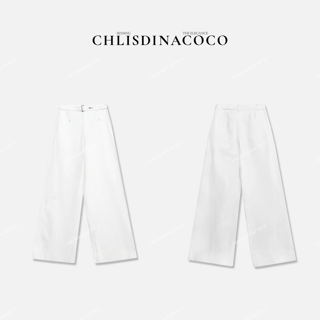 Chlisdinacoco“暮璞巳诃”设计师款高定面料休闲长裤 C05825CK251