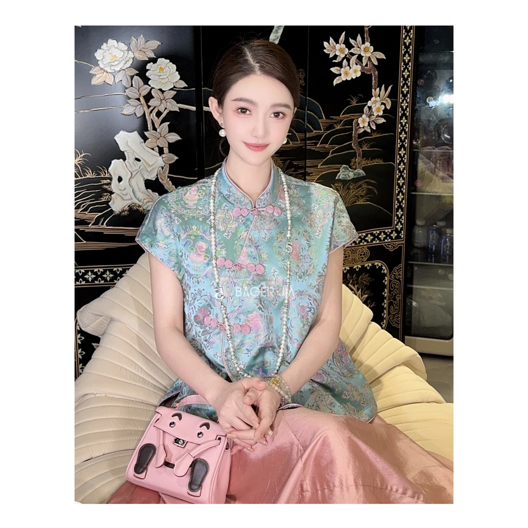 19-【一年又一年】宝儿家含幂BK108525205XQ夏季斜襟扣十二生肖上衣