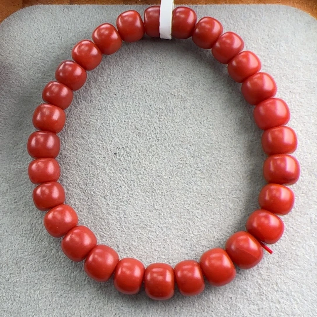 南红玛瑙（保山满锦红老型手串8+）未镶嵌