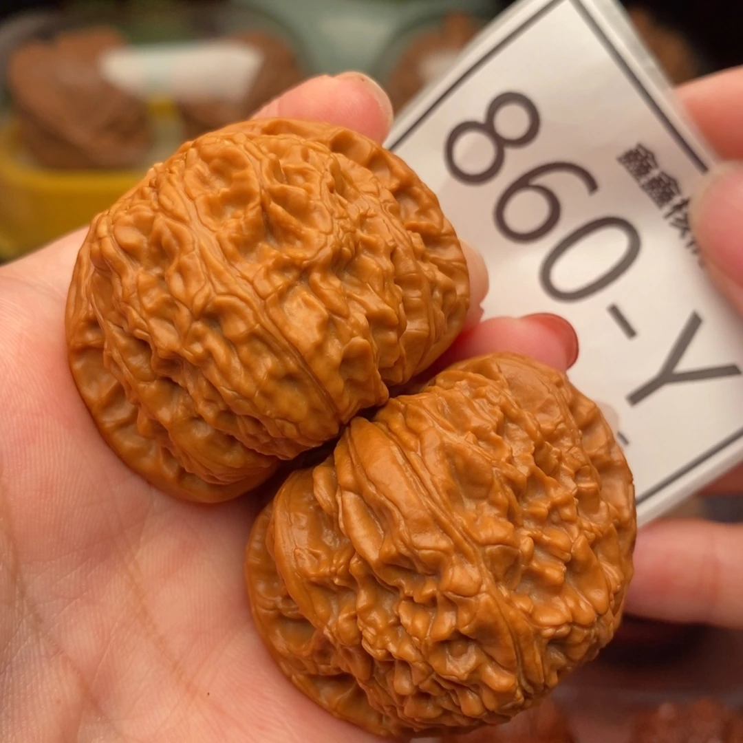 把件文玩核桃白狮41……