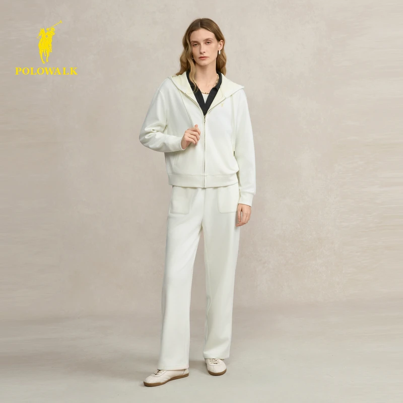 POLOWALK女装2025秋季新品女式卫衣套装休闲运动舒服女士运动套装