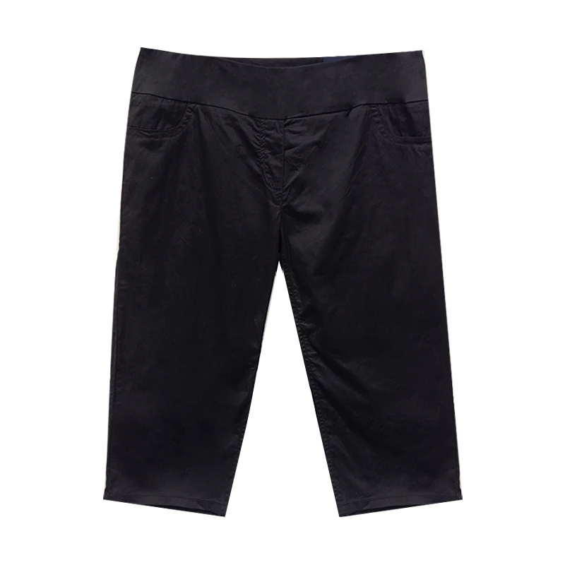 黑色七分裤女士夏季薄款直筒时尚宽松舒适洋气纯色气质2025春游新