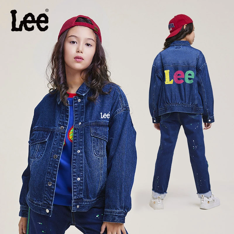 Lee同款童装春秋可穿牛仔夹克外套男女同款牛仔衣LK4X1FGT0045