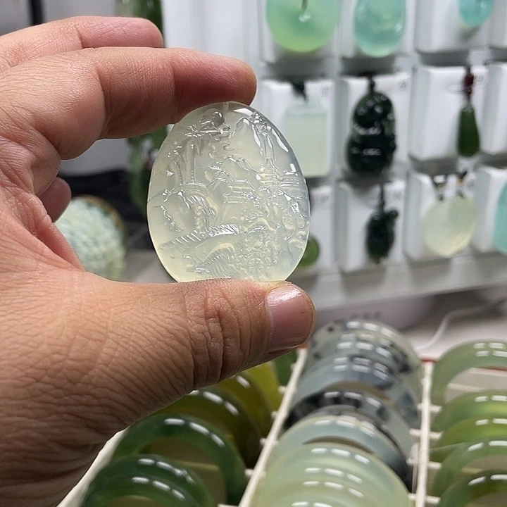 蛇纹石玉合金颈饰