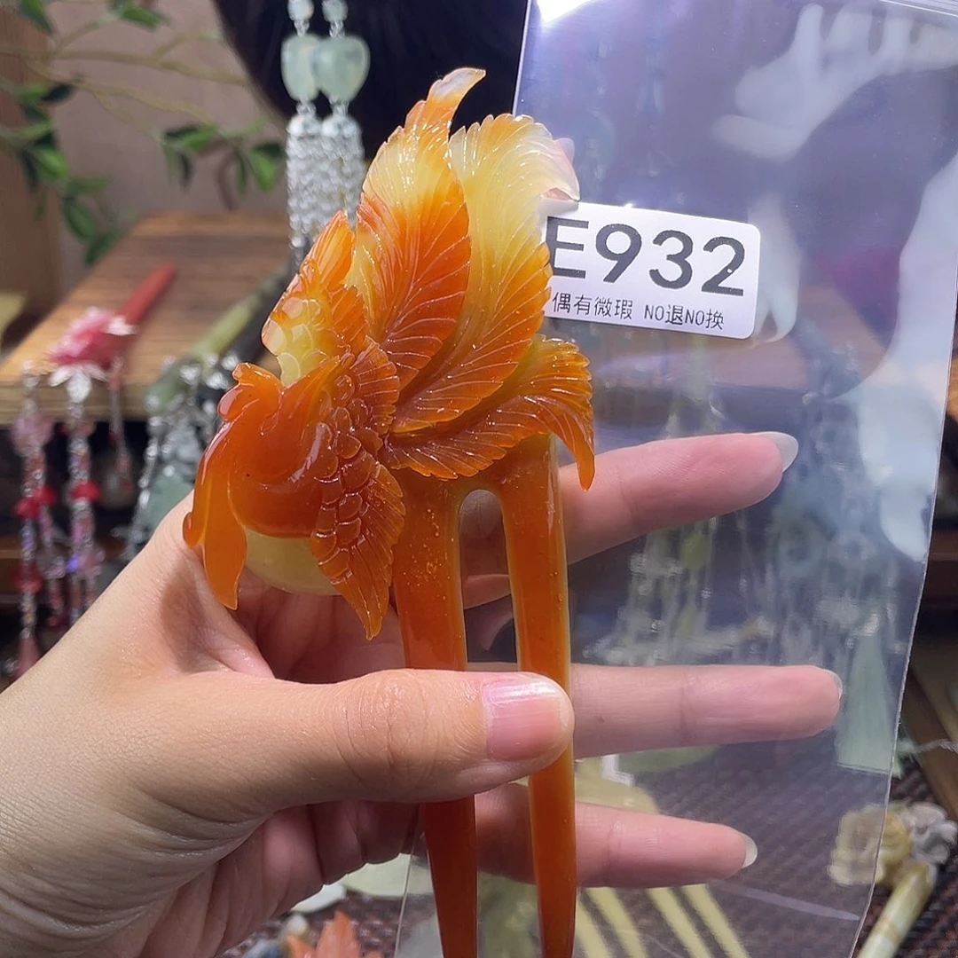 王***淼蛇纹石玉未镶嵌发饰